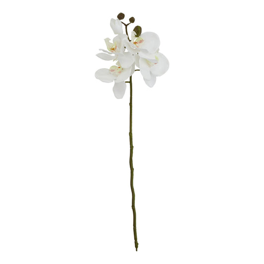 Set of 3 Artificial Flowers White Butterfly Orchid Stems
