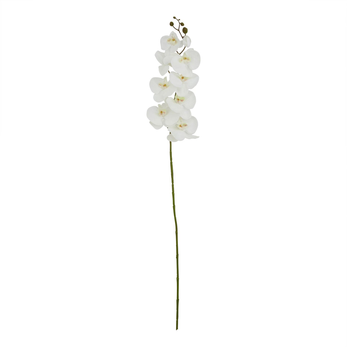 Set of 3 Artificial Flowers Large White Butterfly Orchid Stems