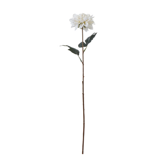 Set of 3 Artificial Flowers Tall White Dahlia Stems