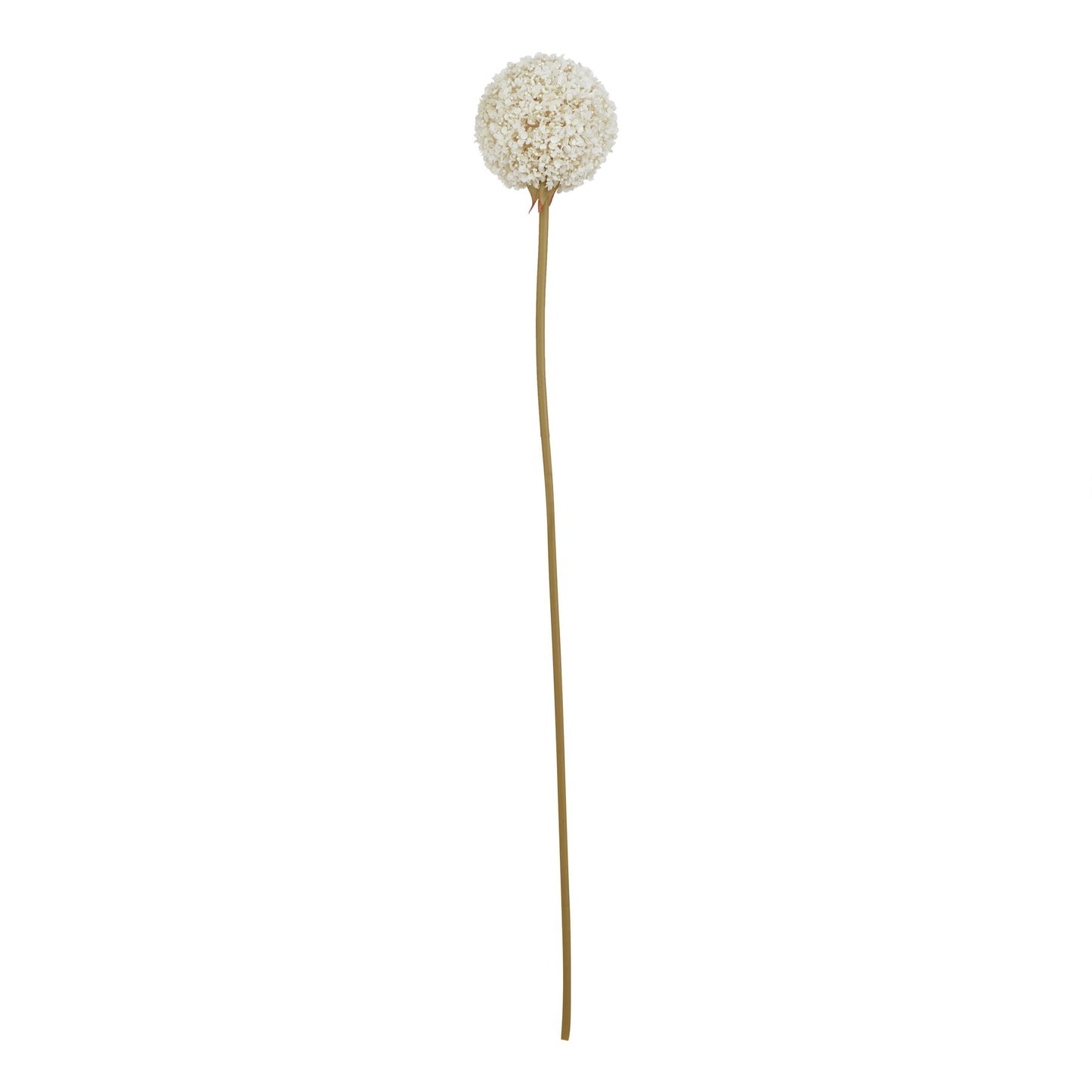 Set of 3 Artificial Flowers  White Allium Stem