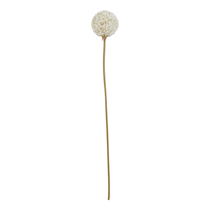 Set of 3 Artificial Flowers  White Allium Stem