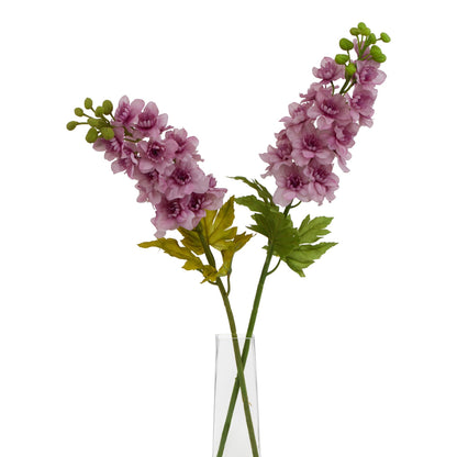 Set of 3 Artificial Flowers Purple Elatum Delphinium Stem