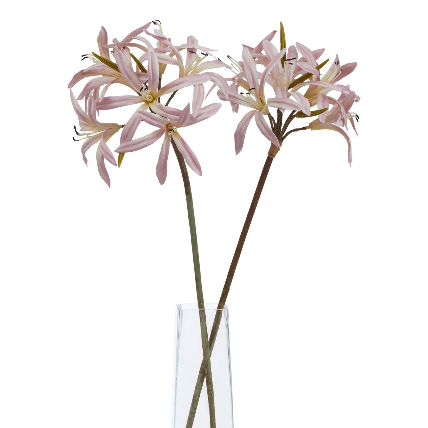 Set of 3 Artificial Flowers Pink Lily Stems