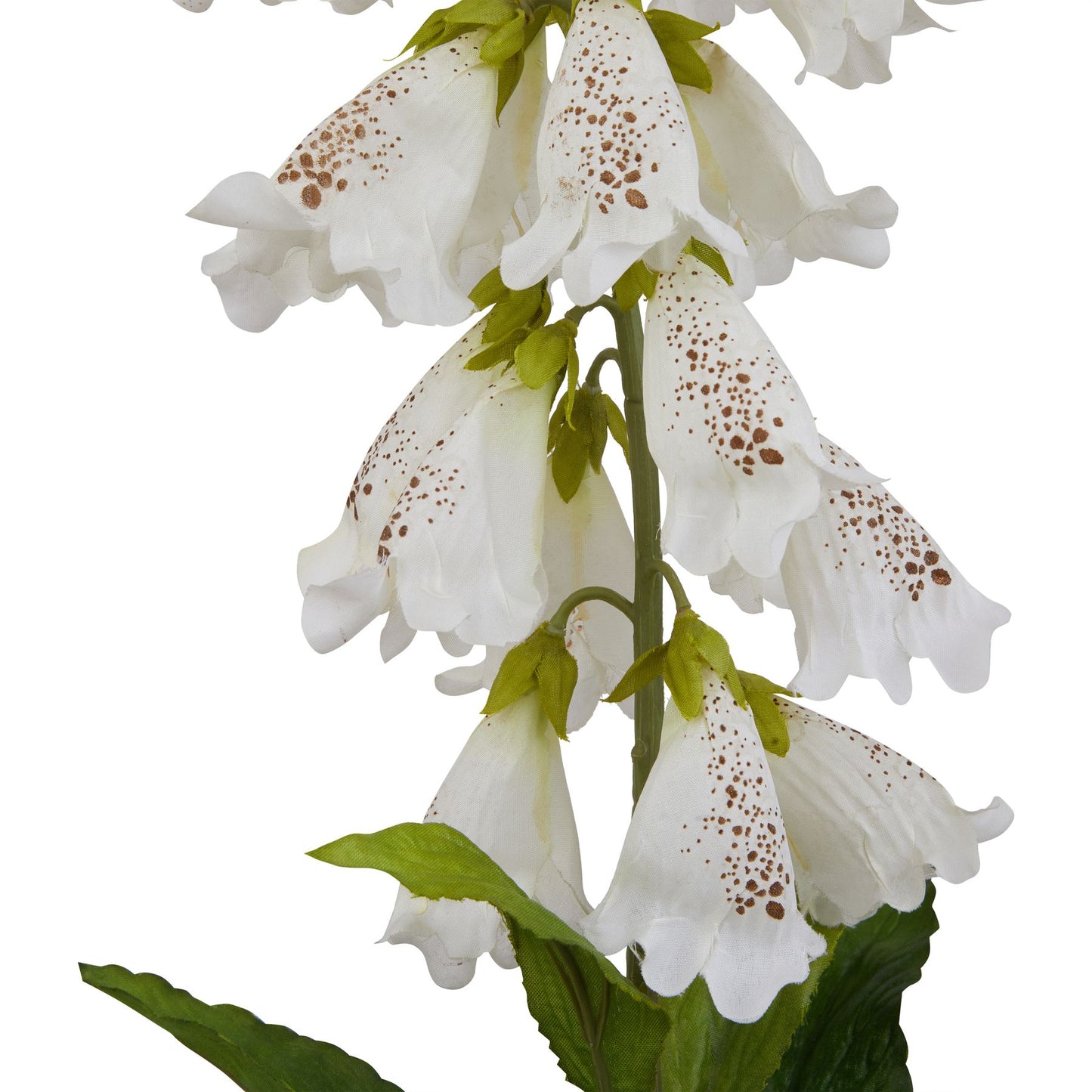 Set of 3 Artificial Flowers White Foxglove Stems