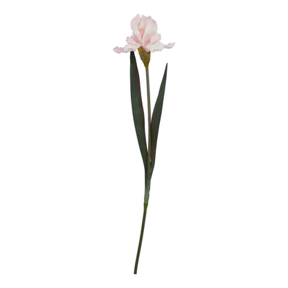 Set of 3 Artificial Flowers Pale Pink Fringed Iris Stems
