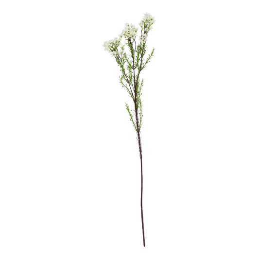 Set of 3 Artificial Flowers White Waxflower Stems