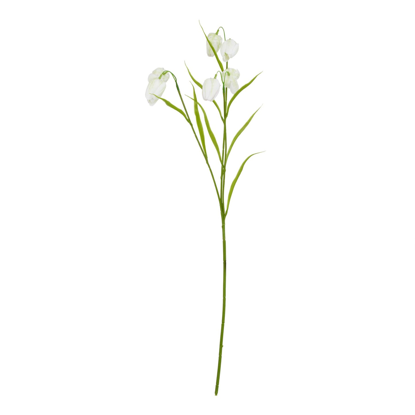 Set of 3 Artificial Flowers White Fritillaria Stem