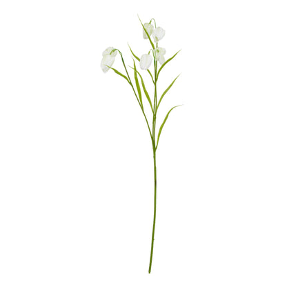Set of 3 Artificial Flowers White Fritillaria Stem
