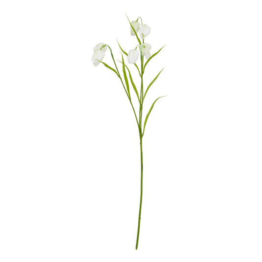 Set of 3 Artificial Flowers White Fritillaria Stem