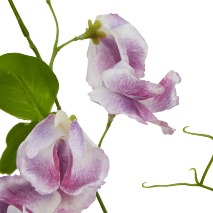 Set of 3 Artificial Flowers Purple Sweet Pea Stems
