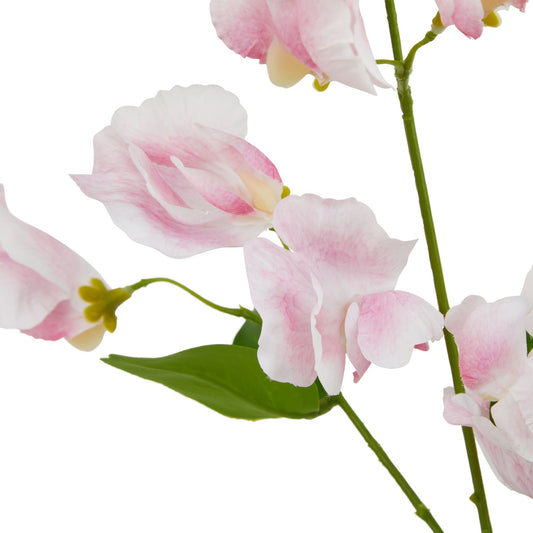 Set of 3 Artificial Flowers Pale Pink Sweet Pea Stem