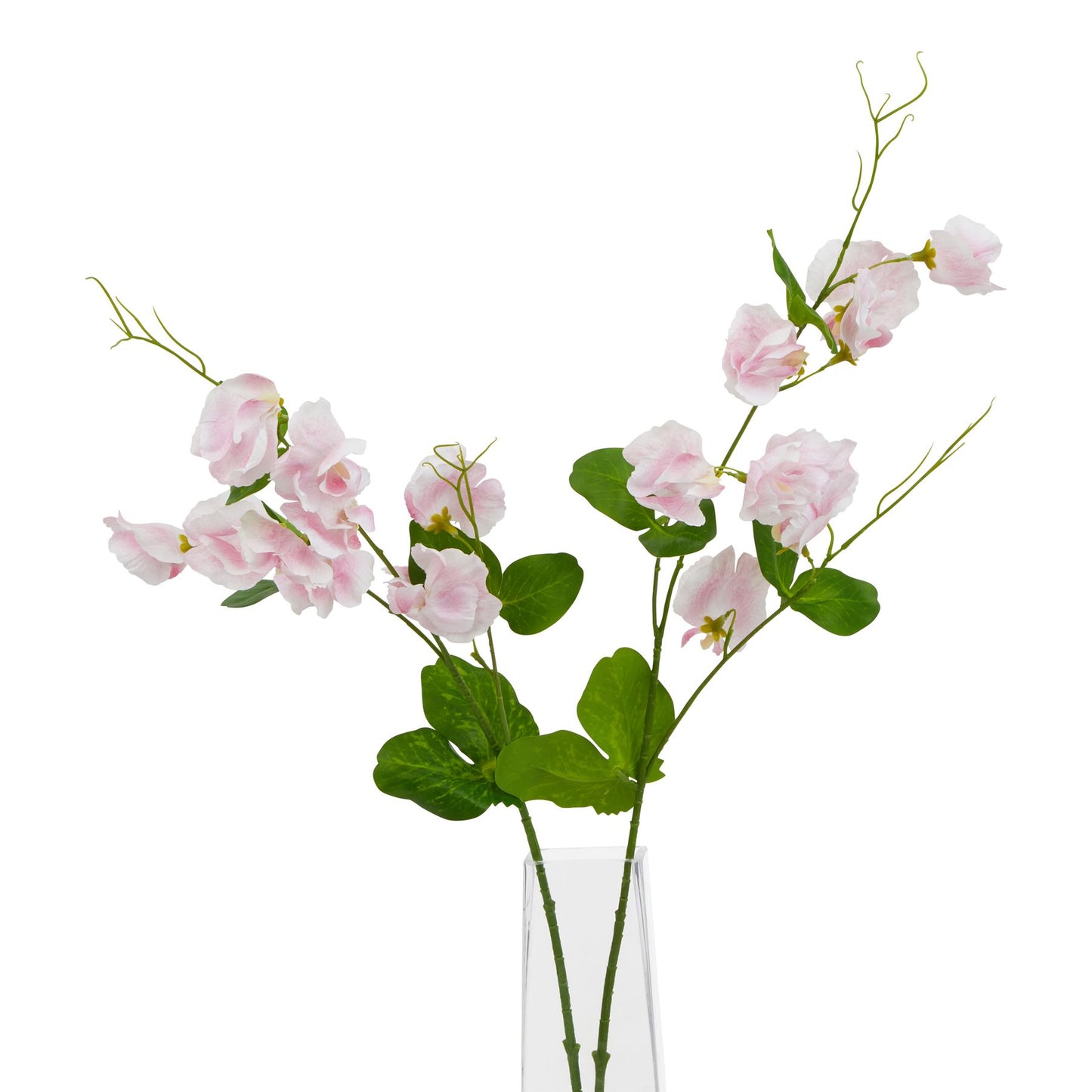 Set of 3 Artificial Flowers Pale Pink Sweet Pea Stem