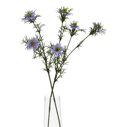 Set of 3 Artificial Flowers Purple Nigella Stems