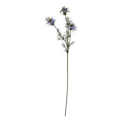 Set of 3 Artificial Flowers Purple Nigella Stems