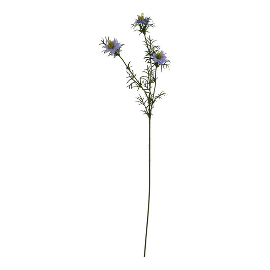 Set of 3 Artificial Flowers Purple Nigella Stems