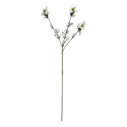 Set of 3 Artificial Flowers White Nigella Stems