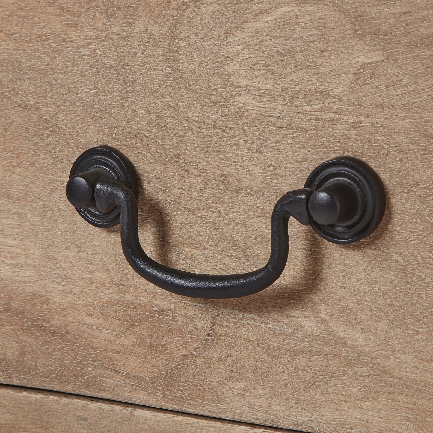 Montagnac Mid Century Natural 1 Drawer Wooden Console Table