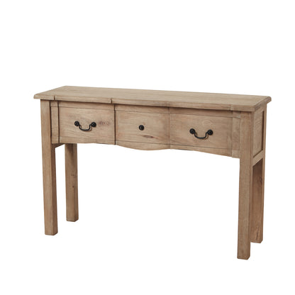 Montagnac Mid Century Natural 1 Drawer Wooden Console Table