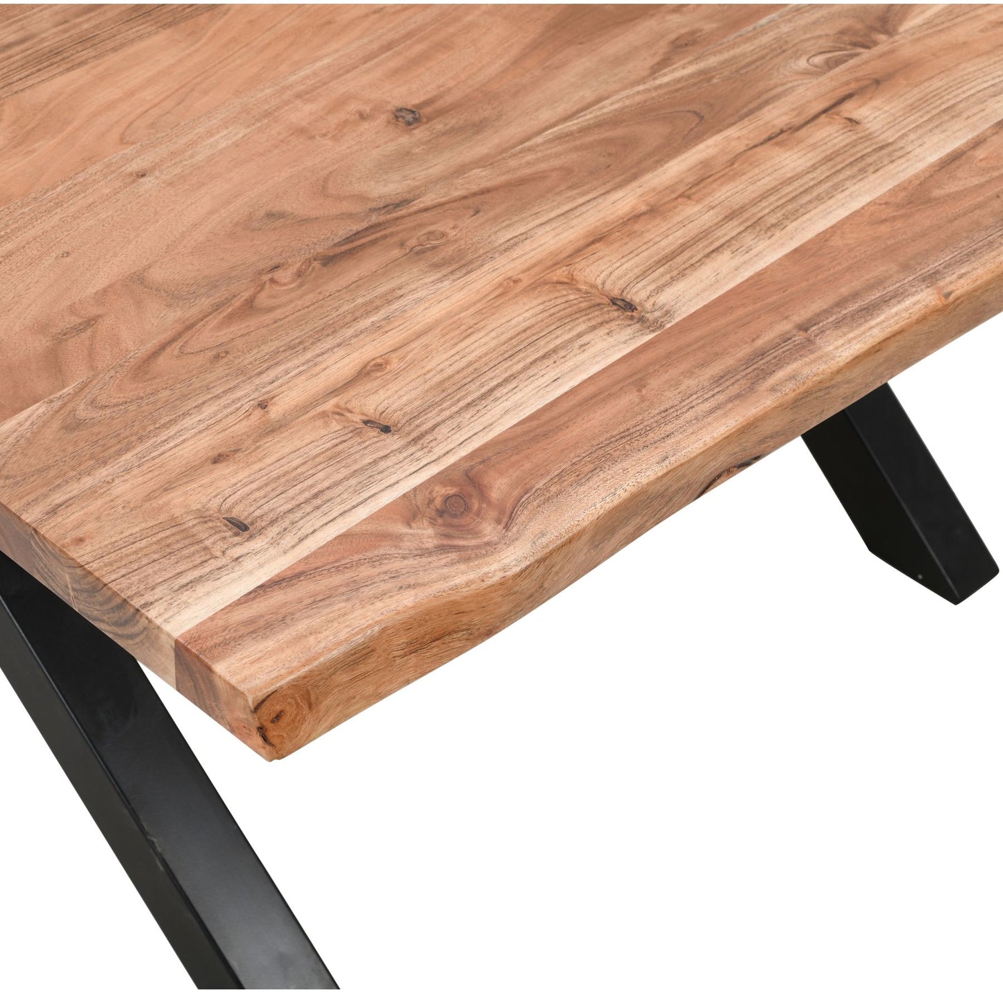 Vouvant Large Live Edge Acacia Wood Square Dining Table