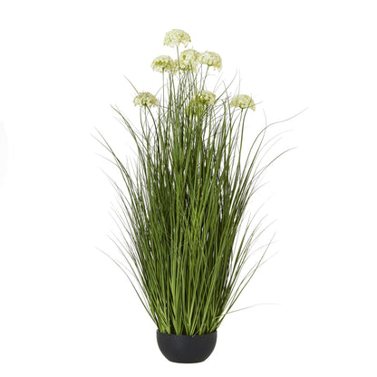 Artificial Flowers 70cm White Allium Plant (no pot included)