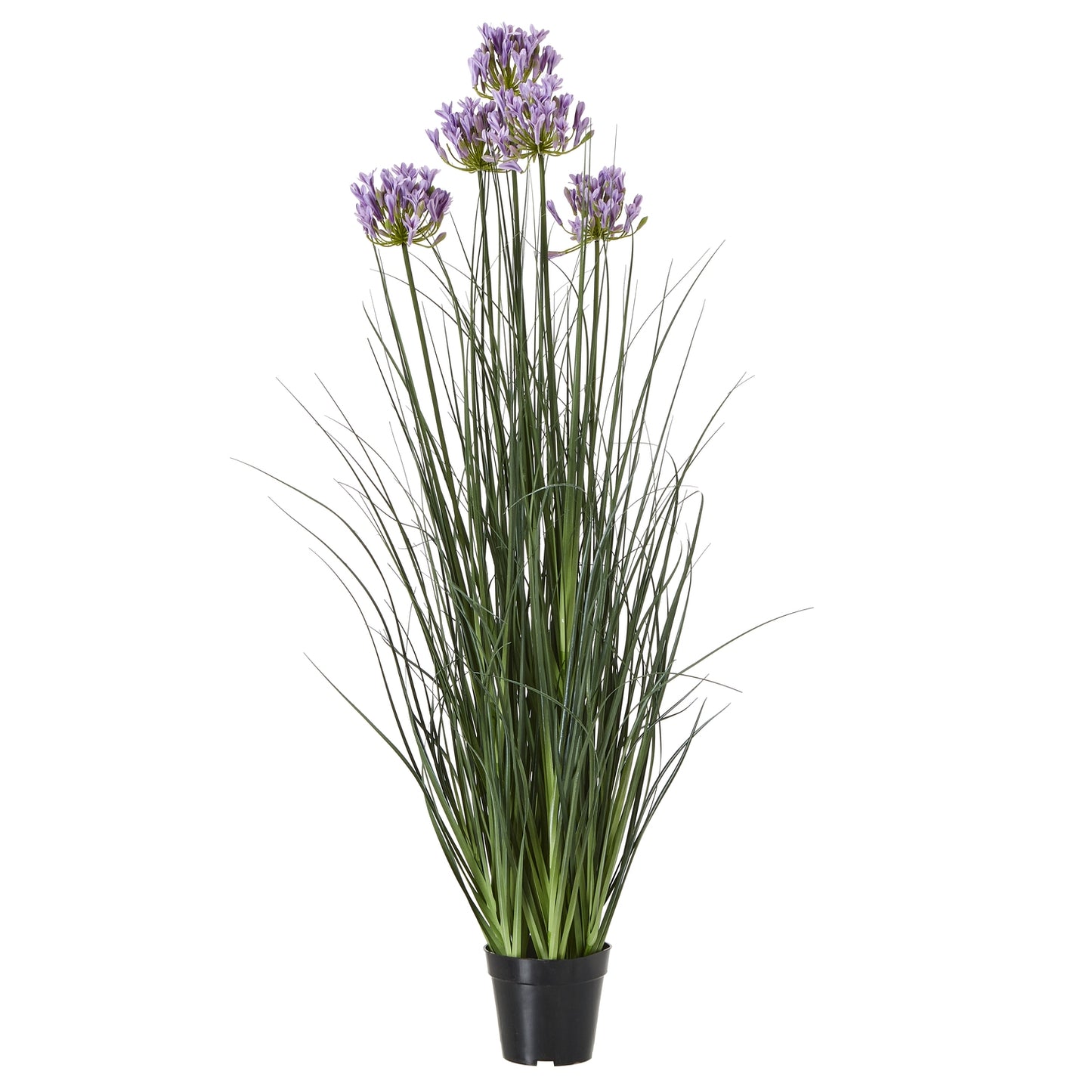 Artificial Flowers Large Purple Agapanthus Plant In Pot