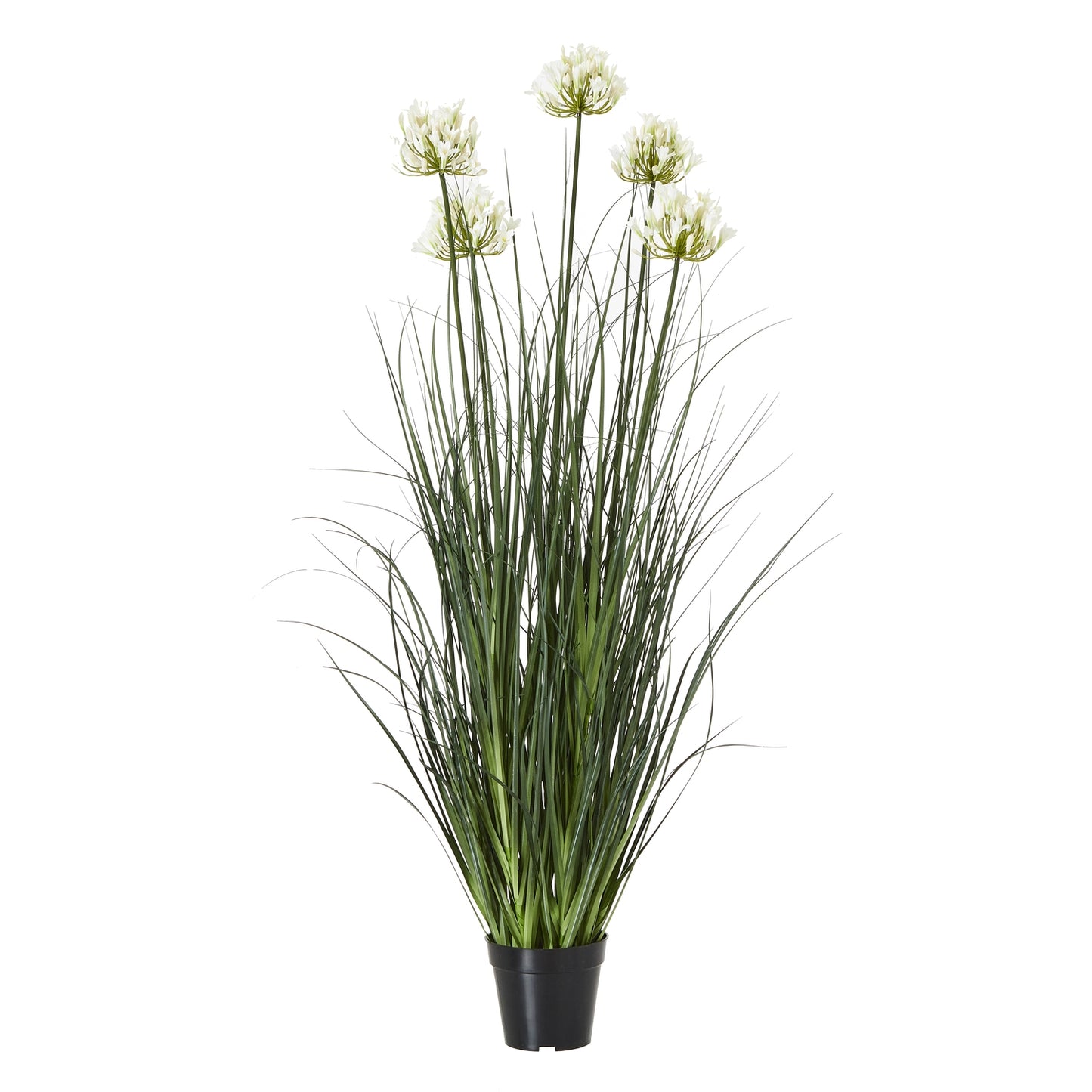 Artificial Flowers Large 120cm White Agapanthus Plant In Pot