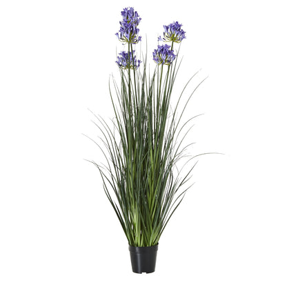 Artificial Flowers Large 120cm Blue Agapanthus Plant (pot not included)