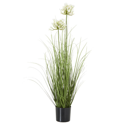 Artificial Flowers 90cm White Agapanthus Plant (pot not included)