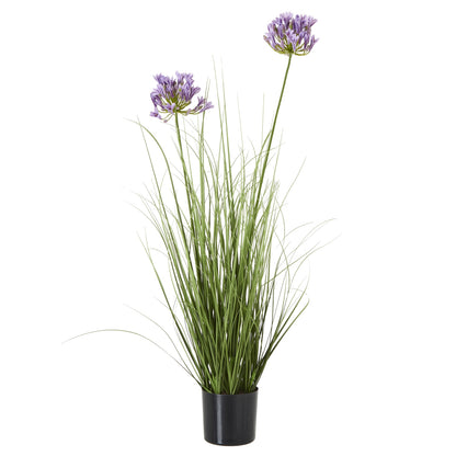 Artificial Flowers 90cm Purple Agapanthus Plant (pot not included)