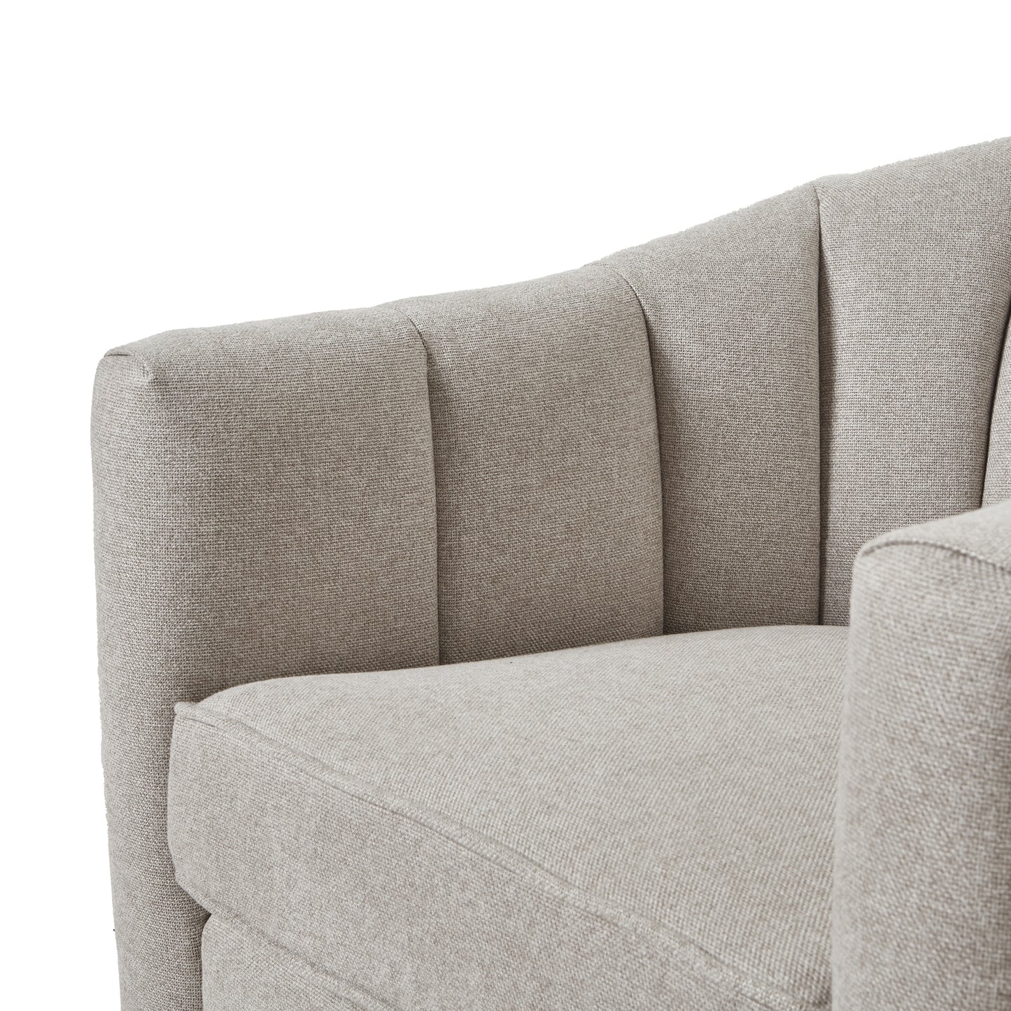 Sandstone Swivel Armchair In Taupe Twill
