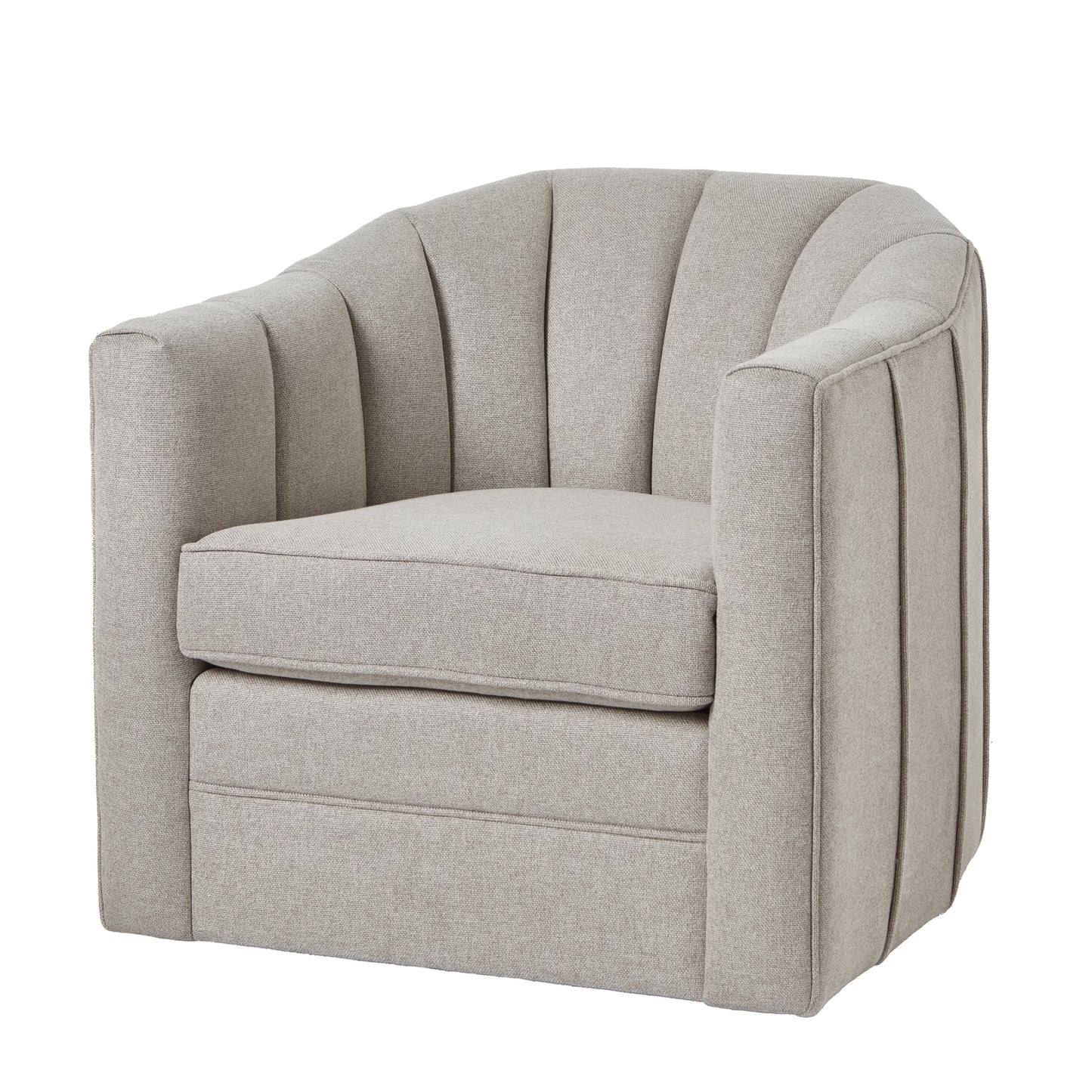 Sandstone Swivel Armchair In Taupe Twill
