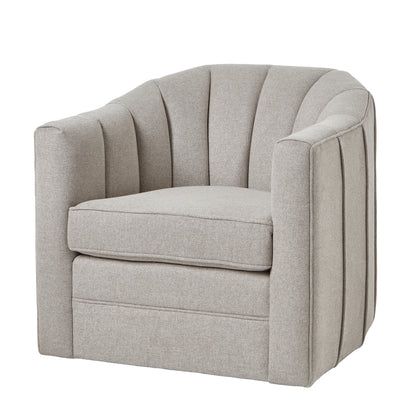 Sandstone Swivel Armchair In Taupe Twill