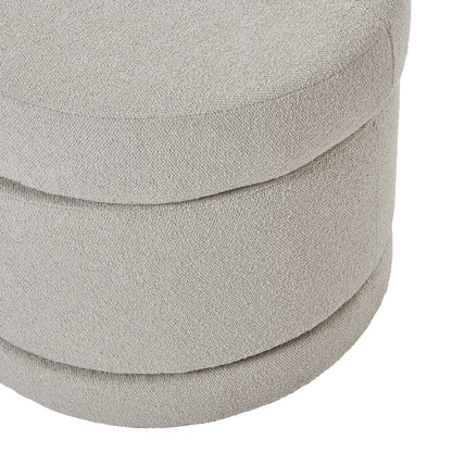 Venice Soft Grey Swivel Footstool