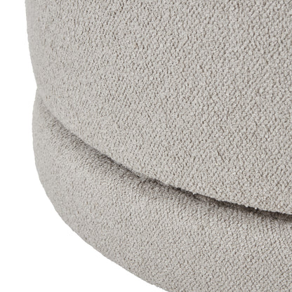 Venice Soft Grey Swivel Footstool