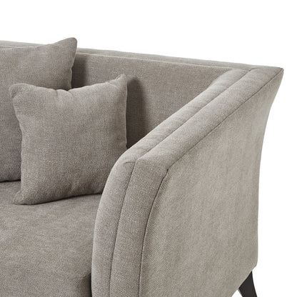 New York Taupe Cushion Back Snuggle Armchair
