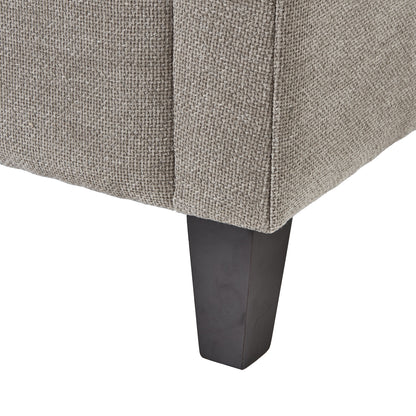 New York Taupe Cushion Back Snuggle Armchair
