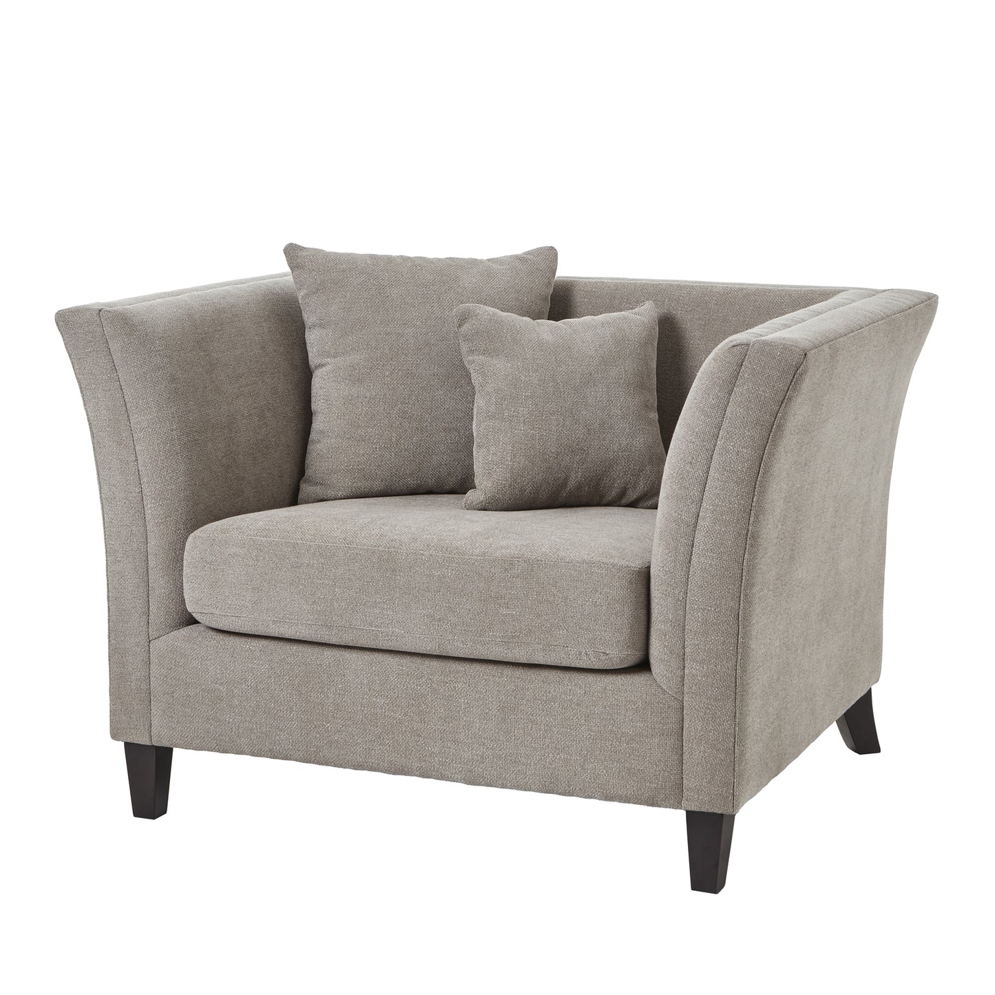 New York Taupe Cushion Back Snuggle Armchair