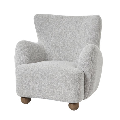 Stamford Greige Large Accent Armchair Wooden Feet