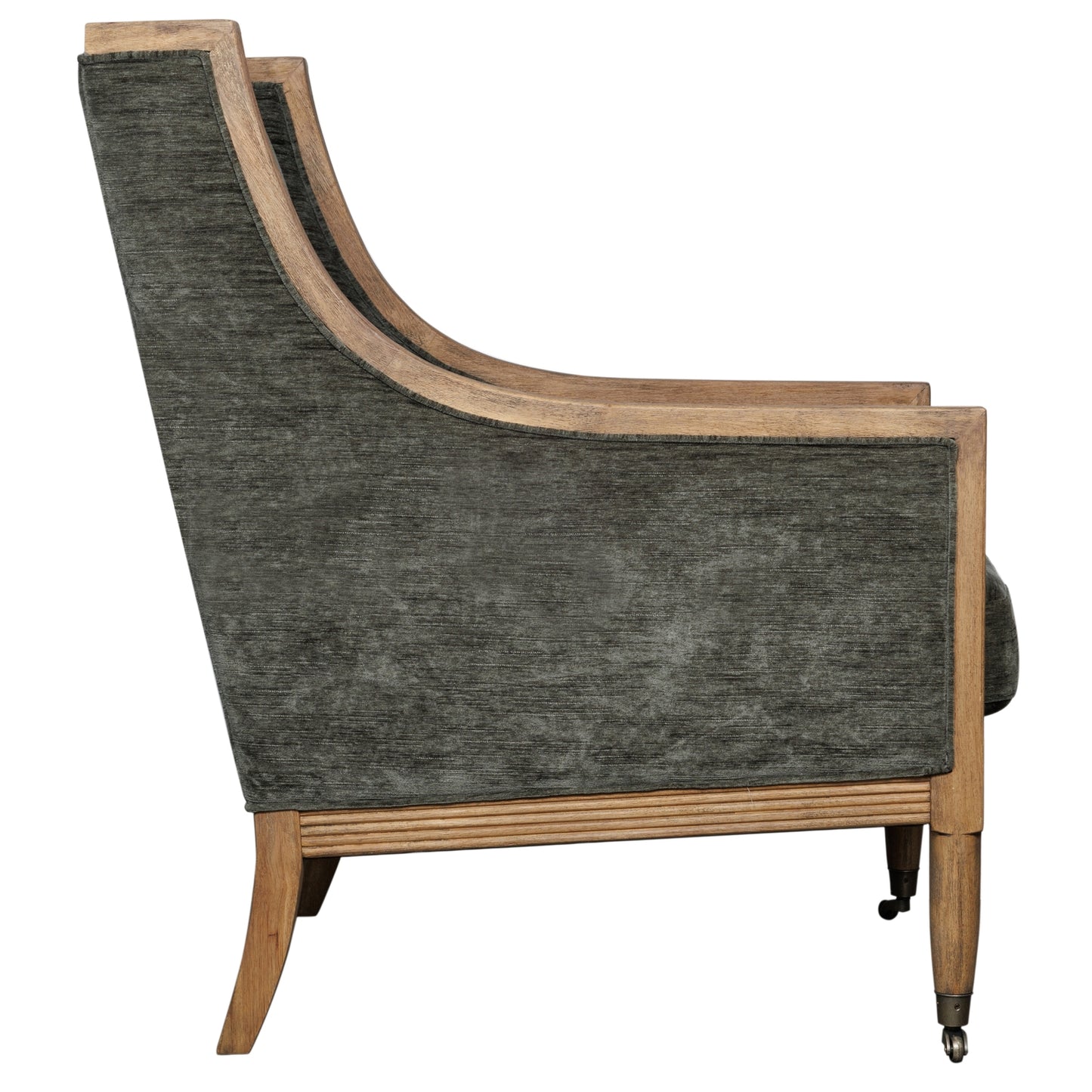 Jersey Mid Century Grey Velvet Accent Armchair