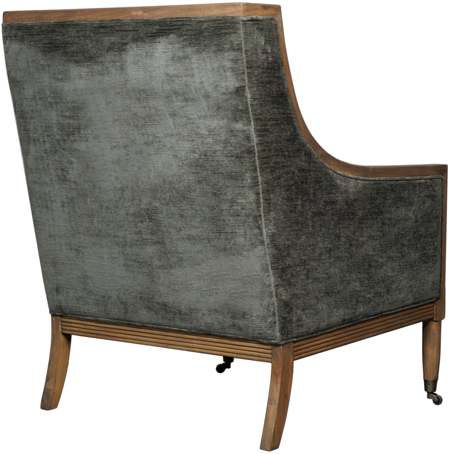 Jersey Mid Century Grey Velvet Accent Armchair