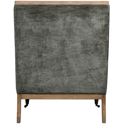 Jersey Mid Century Grey Velvet Accent Armchair