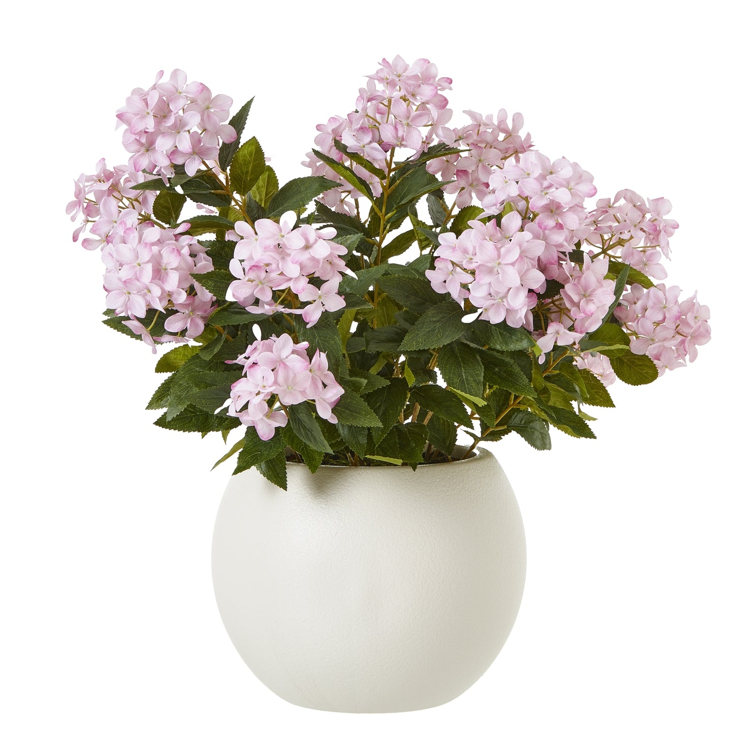 Artificial Plant Large Pink Hydrangea Plant In White Ceramic Pot