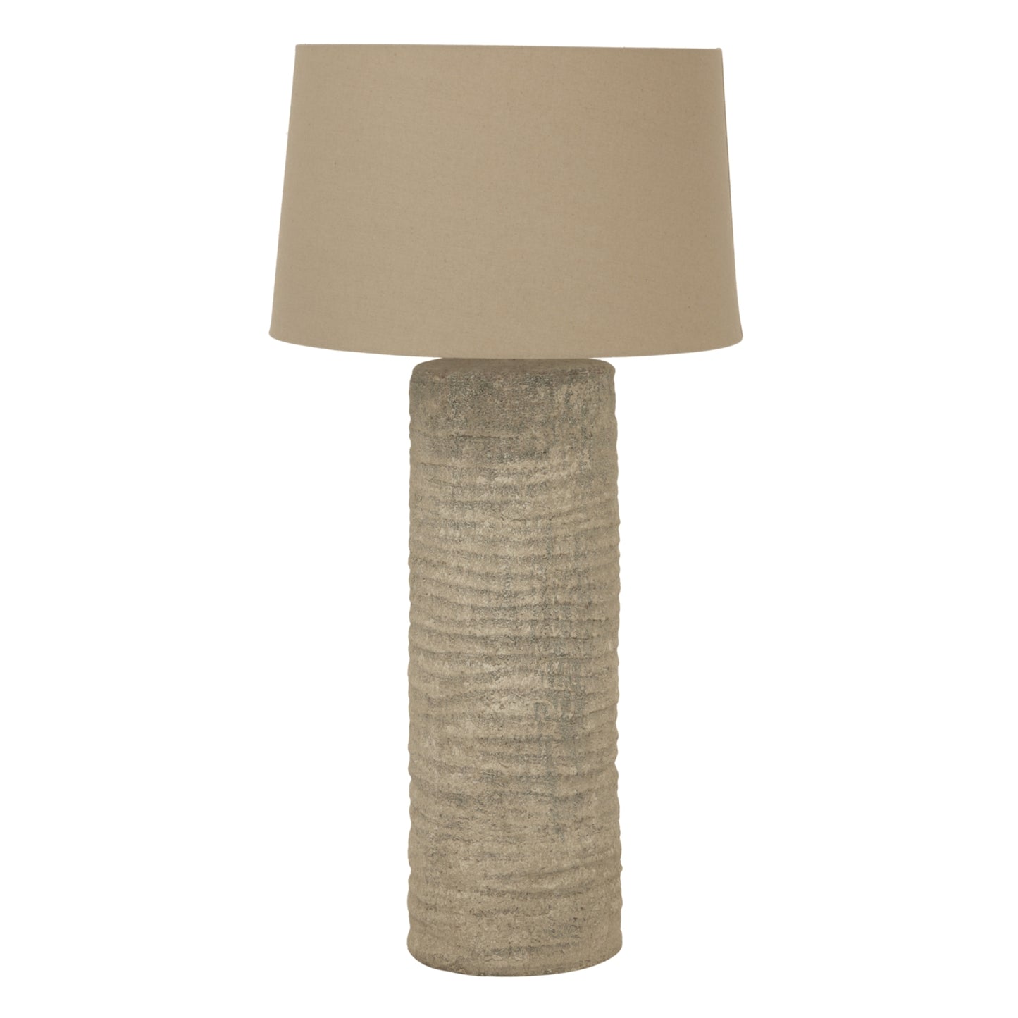 Florence Tall Grey Etched Aged Stoneware  Table Lamp