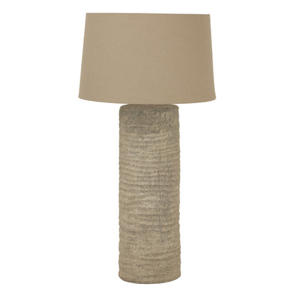 Florence Tall Grey Etched Aged Stoneware  Table Lamp