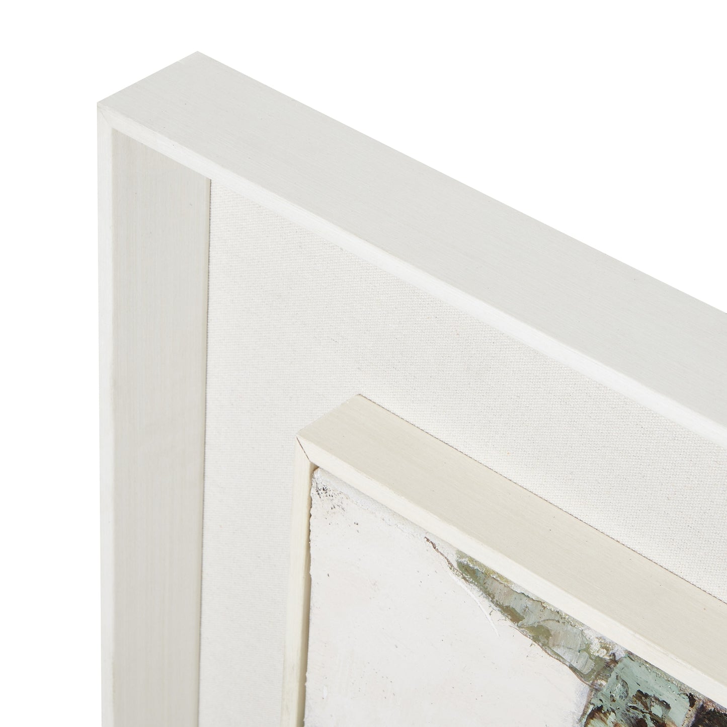 Gacilly Scandi Upward Leaf Framed Painting On Canvas