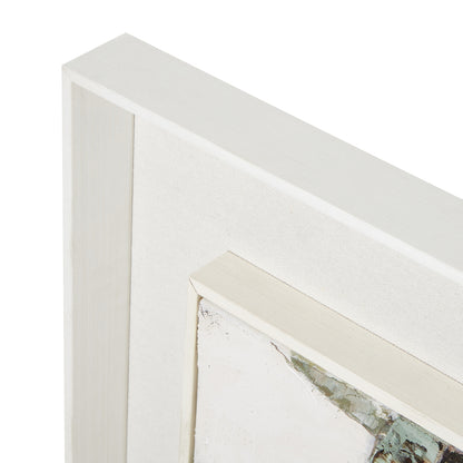 Gacilly Scandi Upward Leaf Framed Painting On Canvas