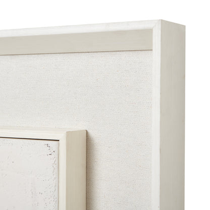 Gacilly Scandi Upward Leaf Framed Painting On Canvas