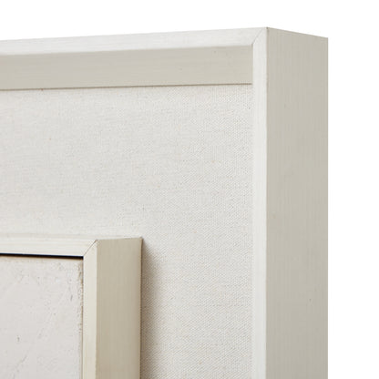 Gacilly Scandi Downward Leaf Framed Painting On Canvas