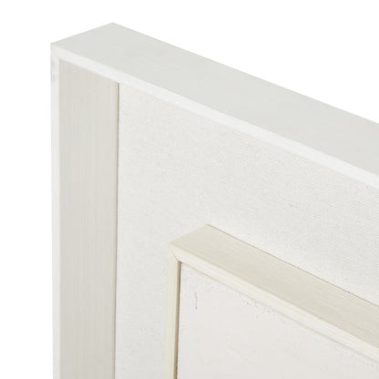 Gacilly Scandi Downward Leaf Framed Painting On Canvas