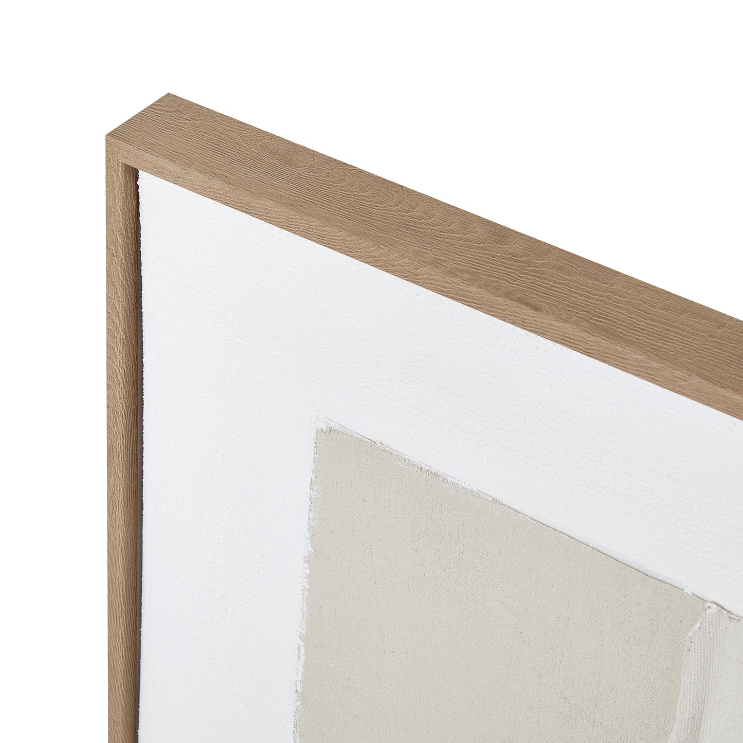 Chalaronne Horizontal Layered Geometric Soft Neutral Tones Framed Painting On Canvas